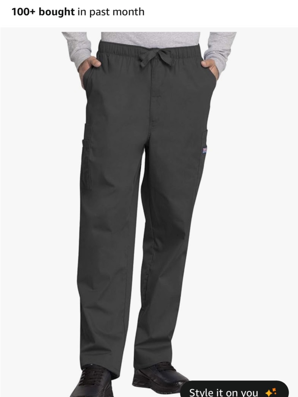 Cherokee Men's Cargo Pants in Pewter Grey
